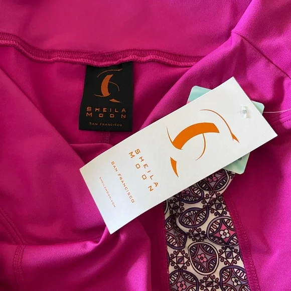 NWT, Sheila Moon padded bike shorts in pink (plum).  Sheila Na Gig Shorts, 8 in - Picture 3 of 7